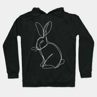 Bunny Rabbit Art | Minimalist line art illustration 2 Hoodie